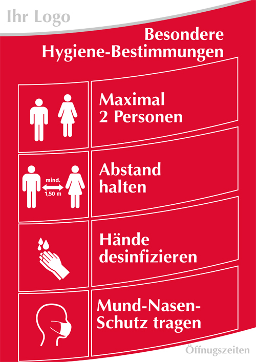 corona schutz plakat